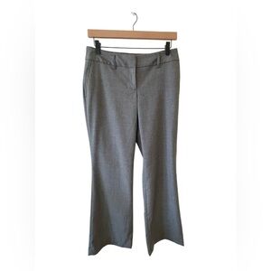 Ann Taylor Loft Petite 4P Grey Julie Pants Wide Leg Washable Herringbone Black